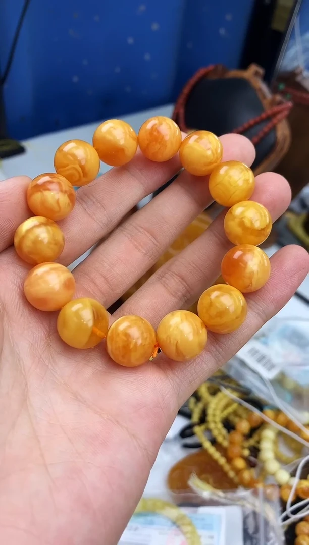 裸石蜜蜡未镶嵌完****空手串