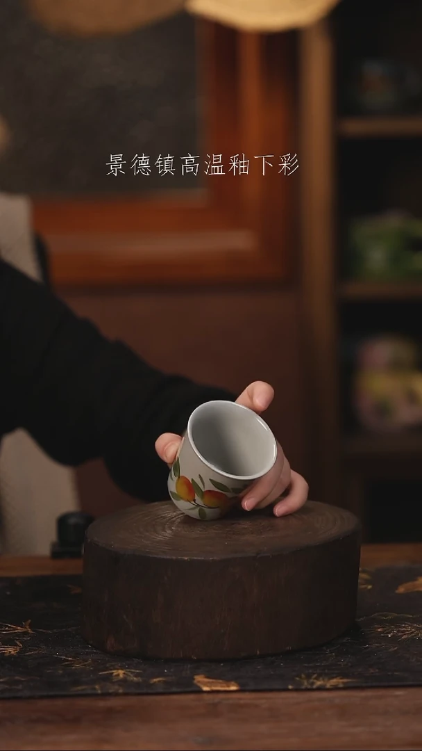 陶瓷景德镇高温釉下手绘陶瓷@L392@