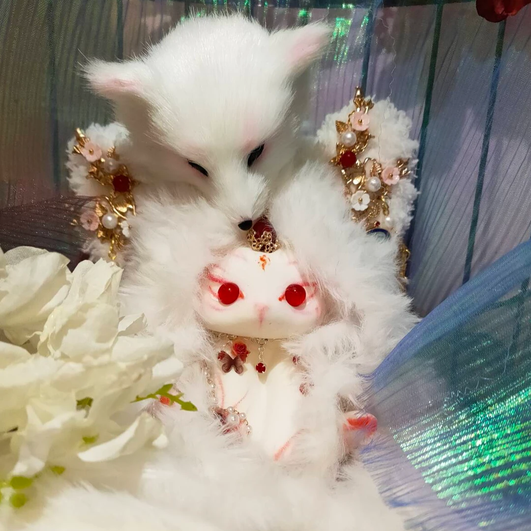 白狐款原创垂耳兔捏捏乐 食品级硅胶 礼盒 可定制 默认微瑕