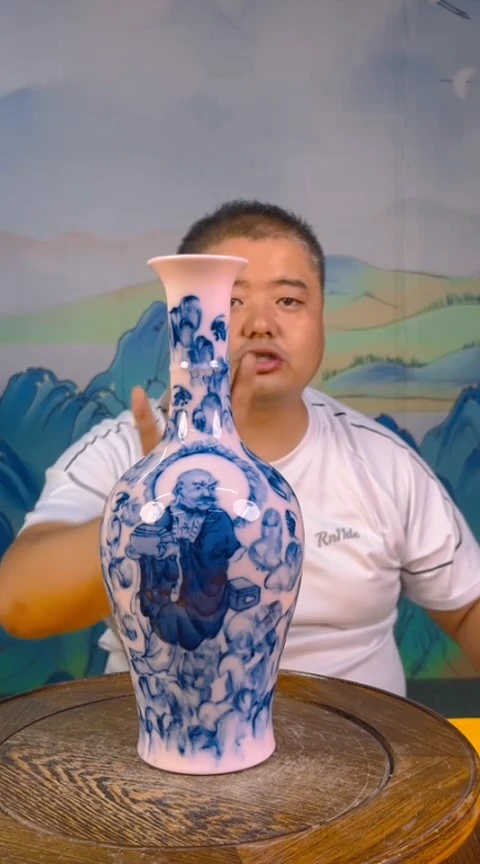 摆件景德镇陶瓷青花摆件90
