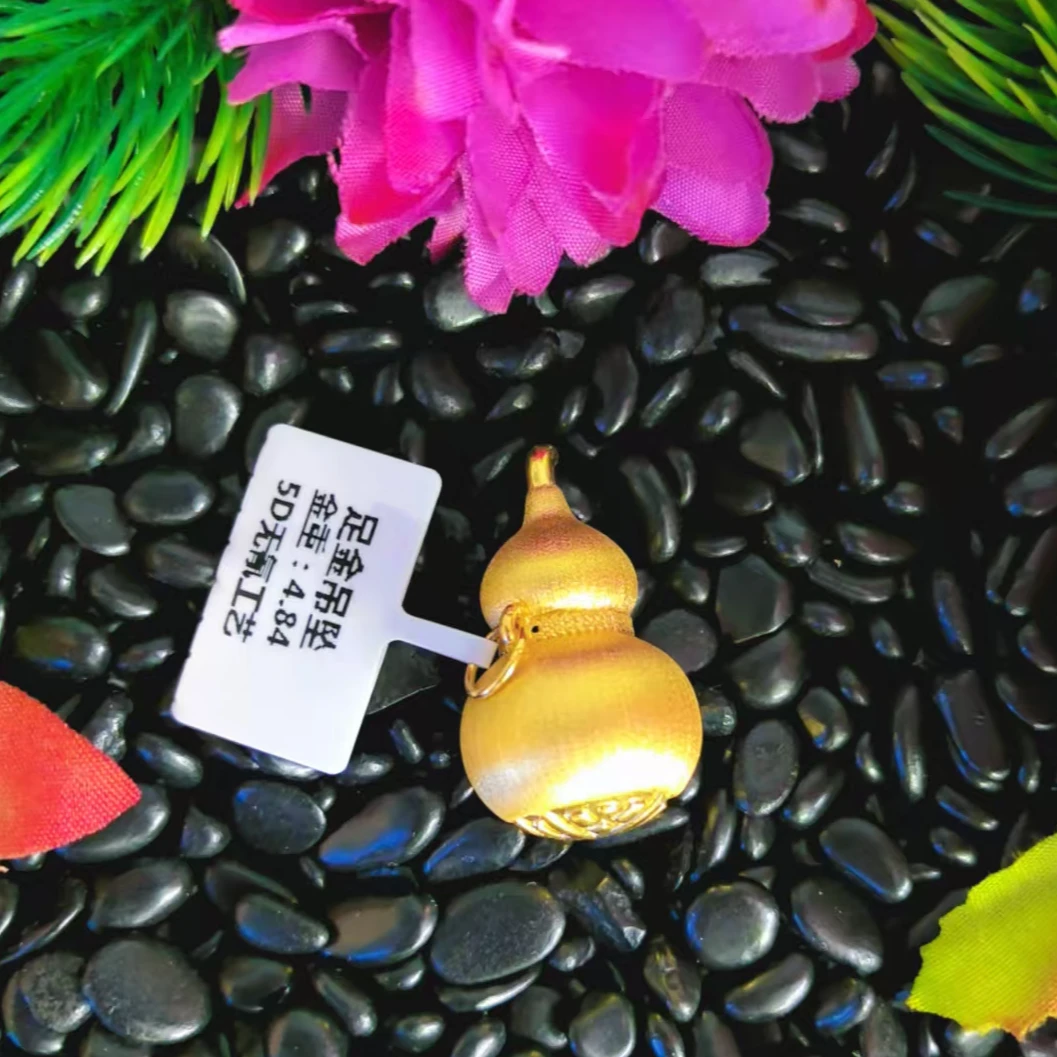 【小鹏黄金】足金999拉丝福字葫芦吊坠4.8 4.84