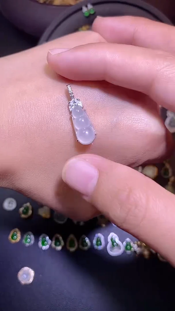 吊坠(不含链)银S925镶嵌翡翠1