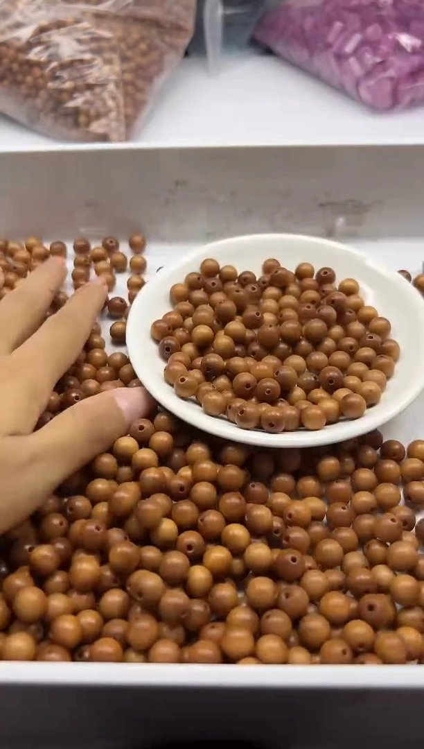 檀香木散珠w1467老山檀8mm*30颗三单随三通