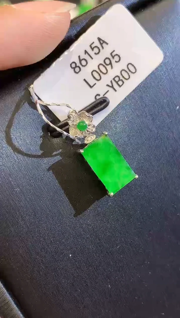 翡翠18K金镶嵌吊坠(不含链)L0095多样性发其一