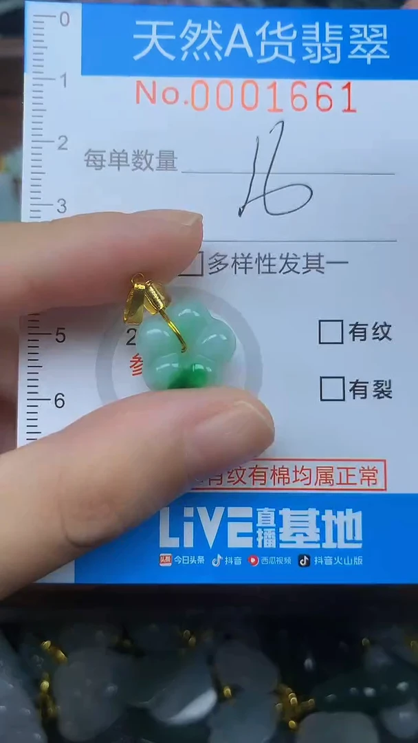 颈饰未镶嵌翡翠净货挂件-1661