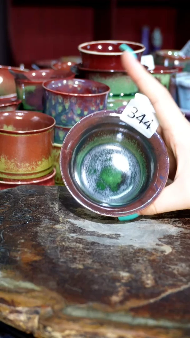 摆件精品窑变钧瓷茶器