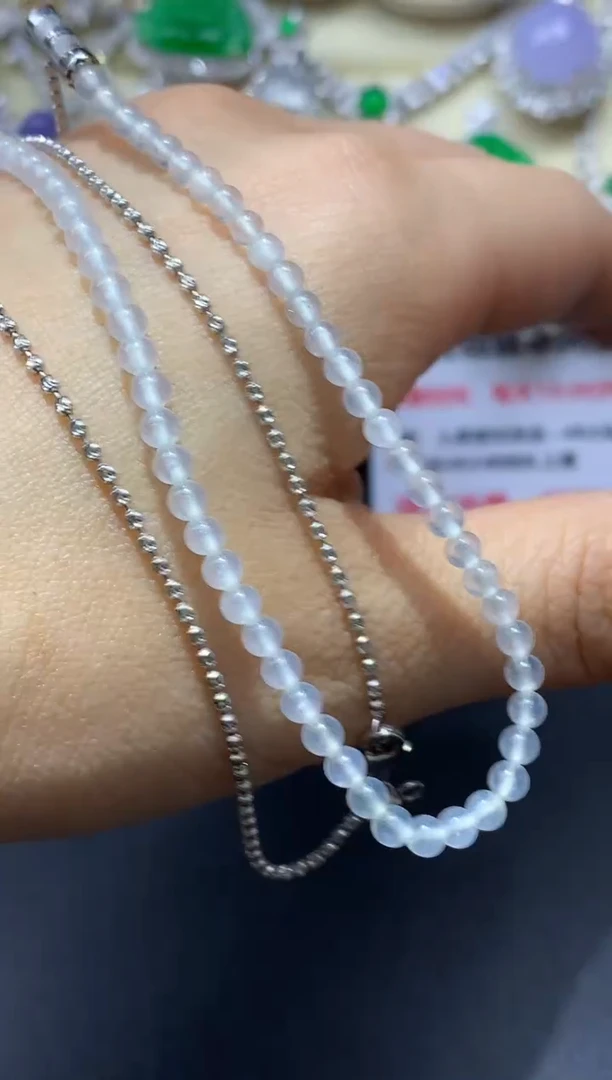 颈饰18K金镶嵌翡翠542-中国好珍宝