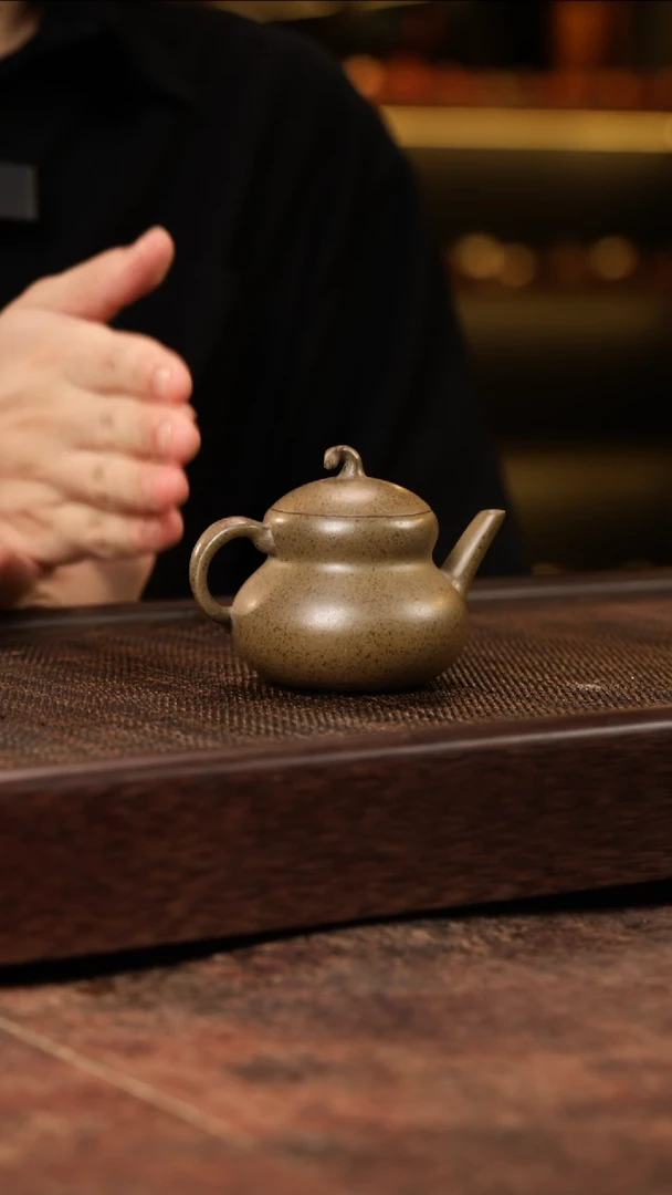 茶壶紫砂葫芦壶 青段柴烧
