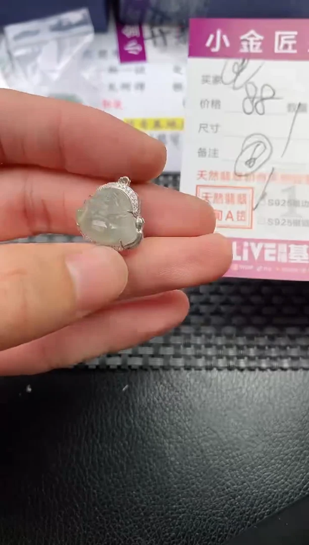 翡翠银S925镶嵌颈饰·