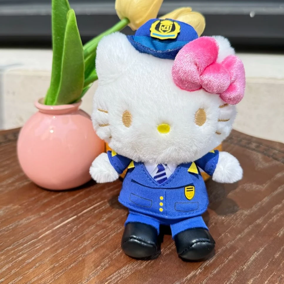 【京都限定】Hello Kitty JR列车制服Kitty钥匙扣玩偶