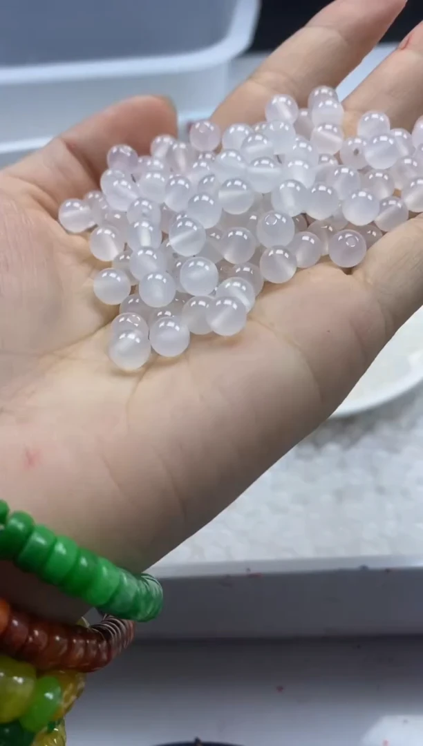 南红玛瑙未镶嵌颈饰w327荔枝冻6mm*50颗