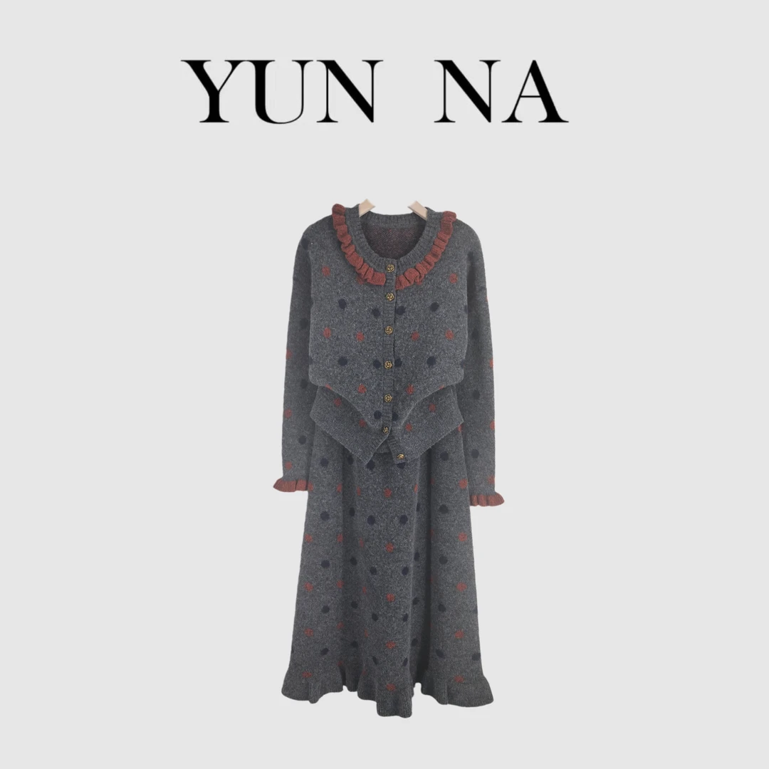 时髦气质套装【600-999编码】女装洋气小香风针织轻奢时尚百搭女士