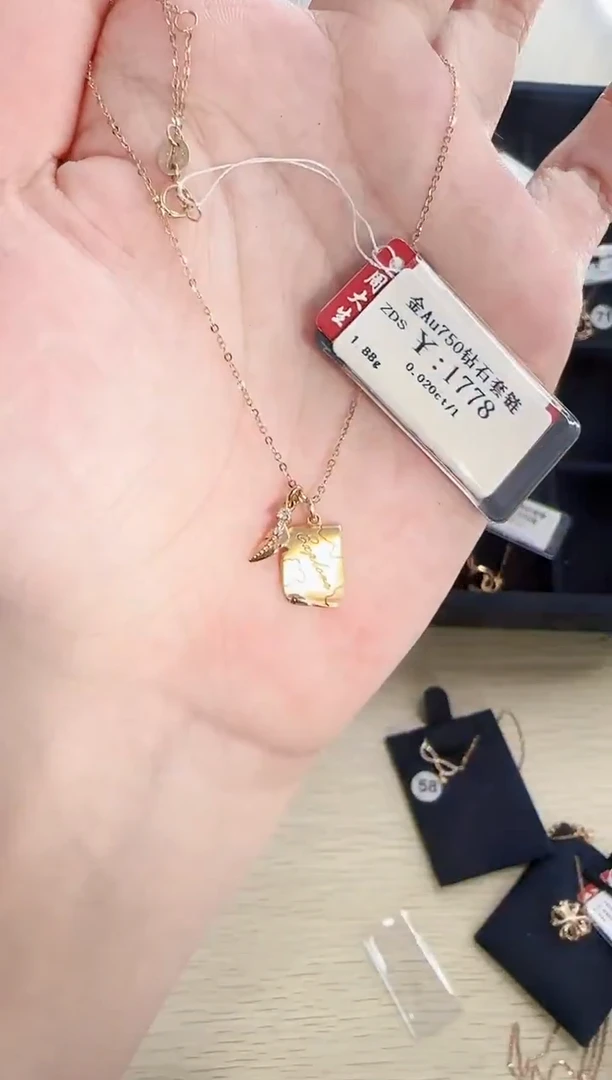 颈饰钻石18K金镶嵌兜**钱B2599900776