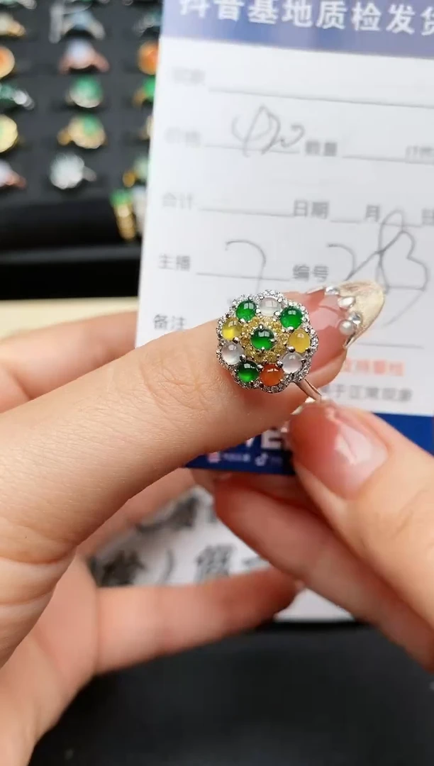 【闪购商品】翡翠戒指银S925镶嵌..........