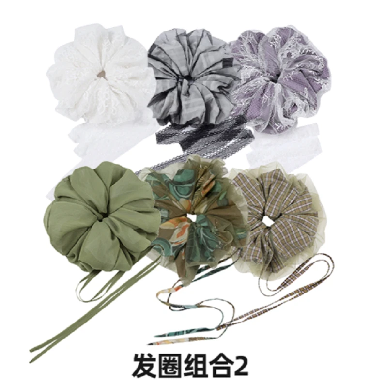 斯嘉丽的行李/莉莉丝白+灰姑娘+鸢尾紫+森林之歌+格子绿+绿花发圈