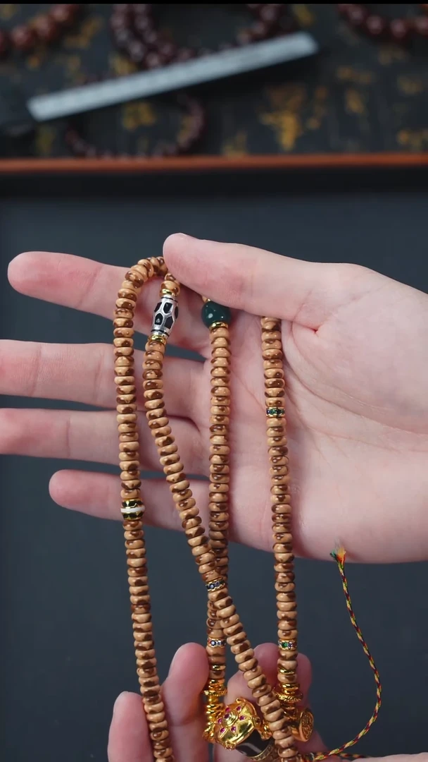 手串紫金鼠实心花皮算盘珠脖挂