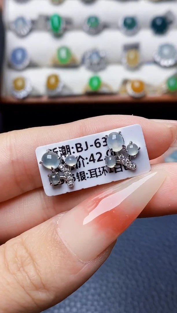 银S925镶嵌戒指翡翠1457