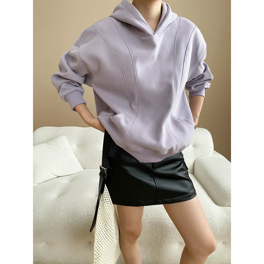 （01-100）休闲通勤默认磨损瑕疵款卫衣女