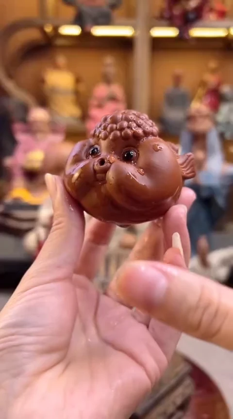紫砂茶宠器闵茶宠摆件