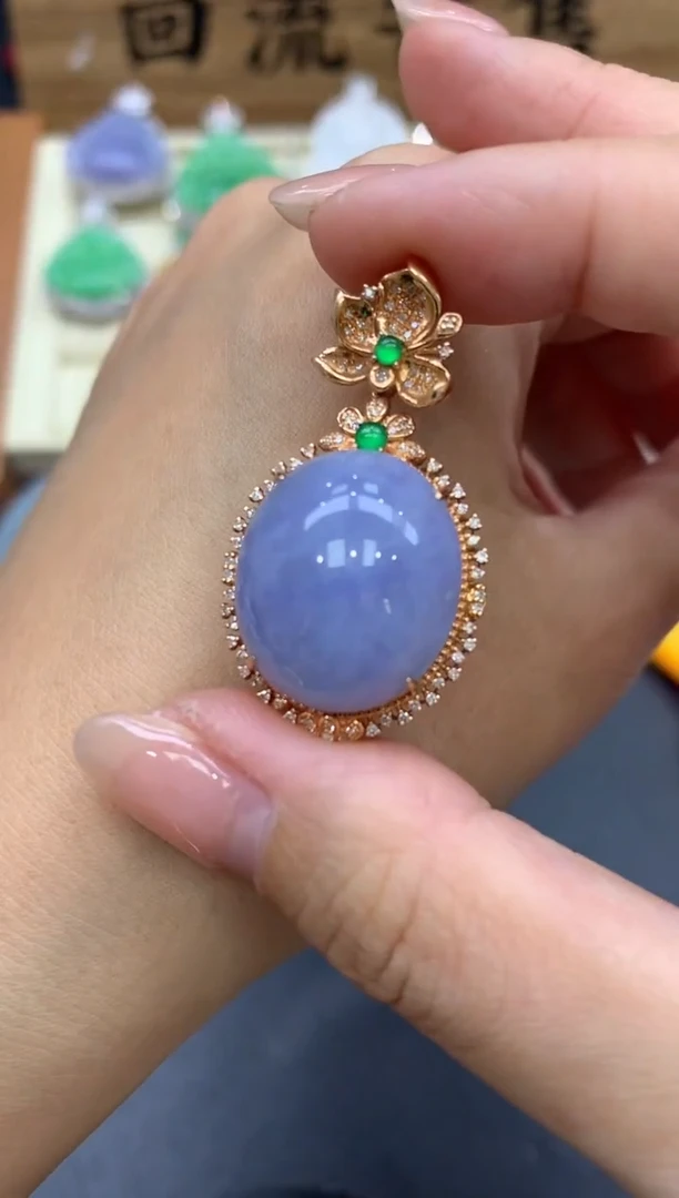 【闪购商品】翡翠颈饰18K金镶嵌568-中国好珍宝