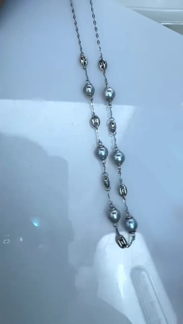 【闪购商品】海水珍珠颈饰银S925镶嵌项链