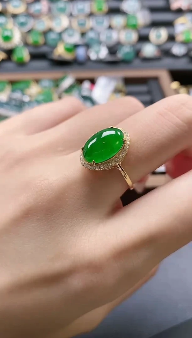 【闪购商品】翡翠戒指银S925镶嵌51151