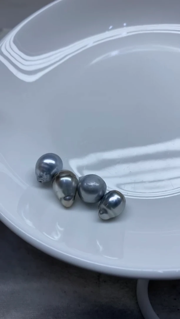未镶嵌海水珍珠裸珠半孔4颗
