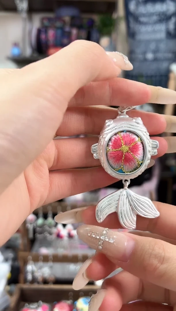 织绣玄*民族风非遗老绣苗银饰品782