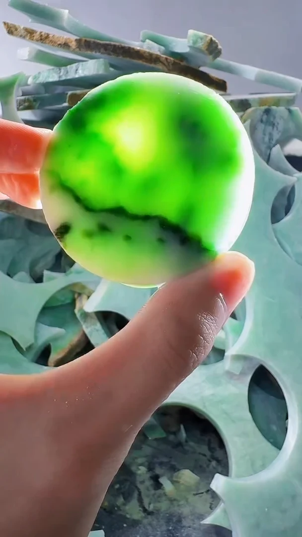 裸石翡翠缅甸翡翠A货文493