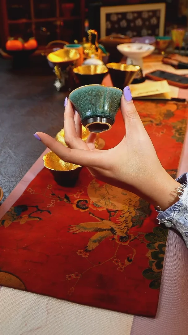 茶杯紫砂【宜景窑系列】青釉杯子