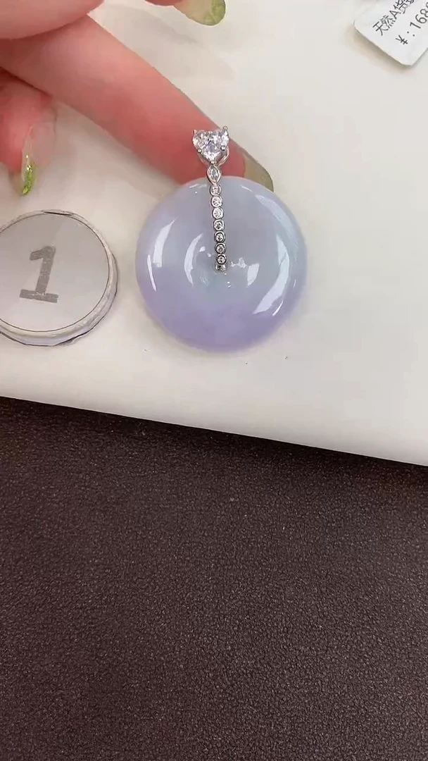 颈饰银S925镶嵌翡翠天然缅甸a货翡翠(多样性发其一
