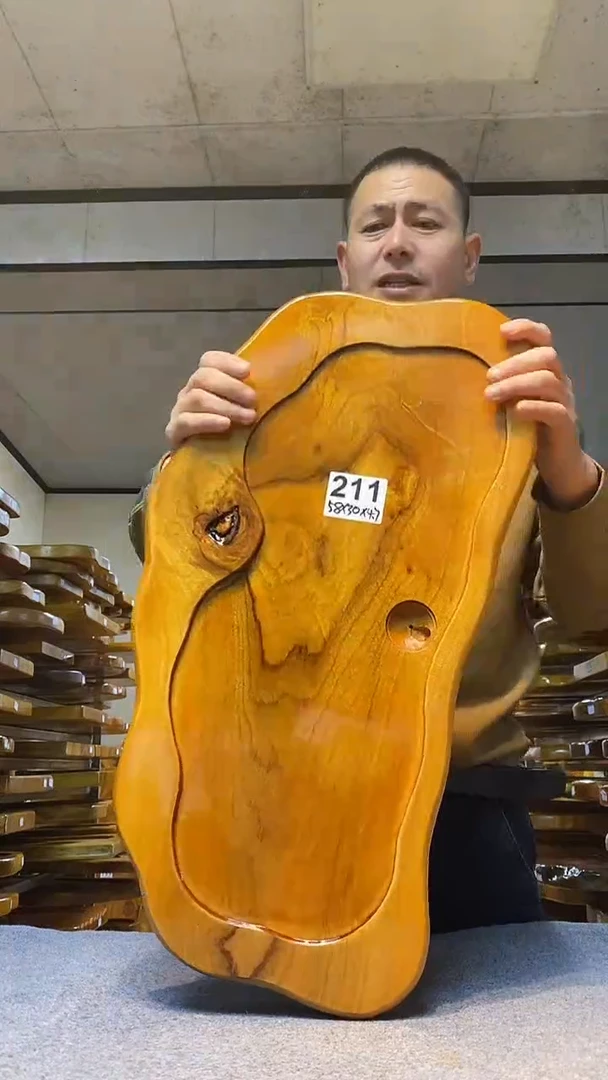 实木原木茶盘 一物一拍(不含配件）