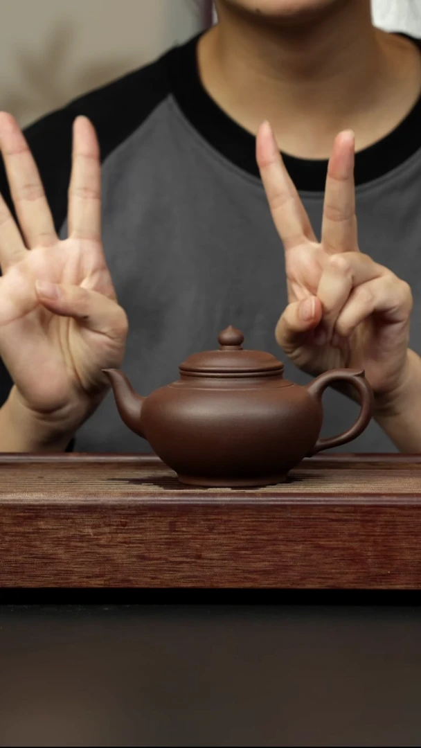 紫砂茶壶老紫泥 笑樱