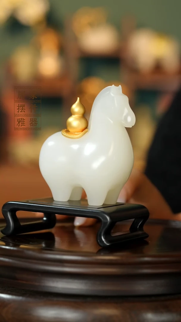 玉《马上有福》摆件