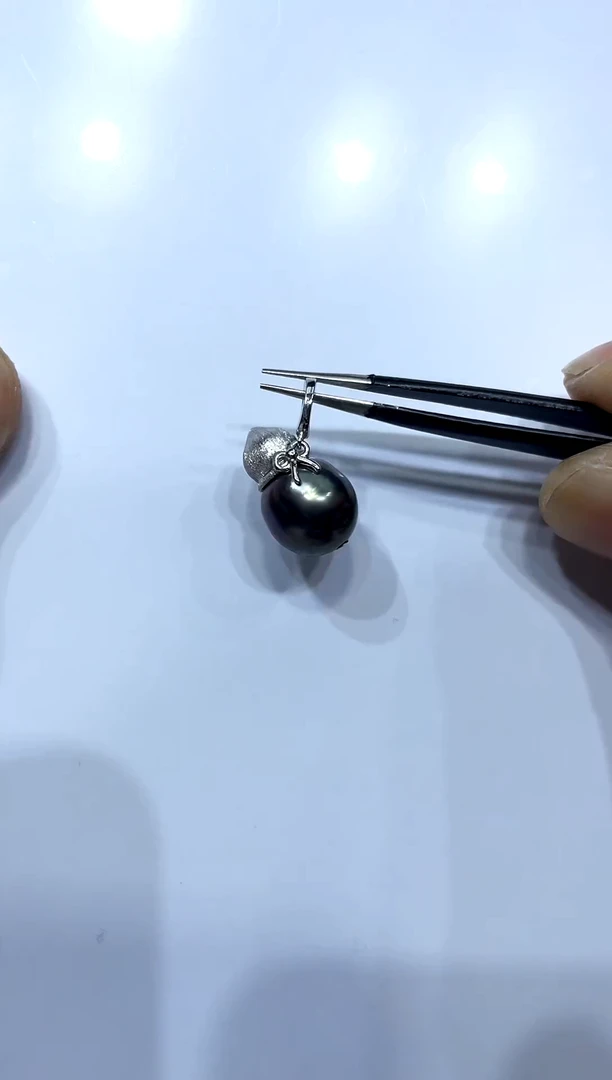 银S925镶嵌海水珍珠颈饰10-11