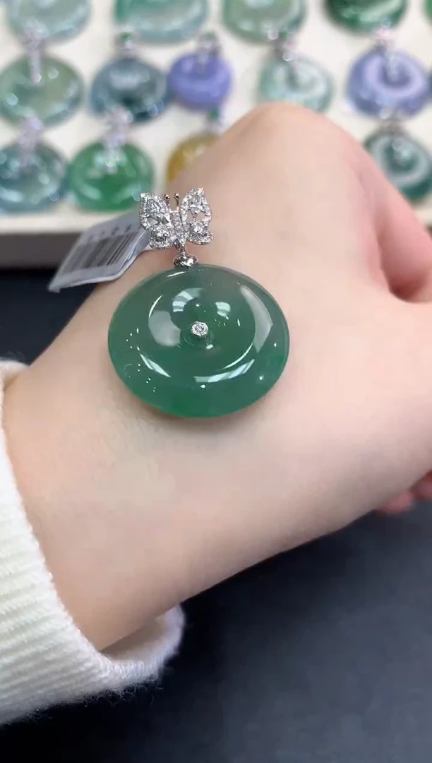 【闪购商品】翡翠颈饰18K金镶嵌B57   多样性一件发货