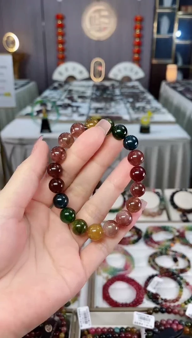 未镶嵌老矿碧玺单圈手串10mm+碧玺hon多样性发货一条
