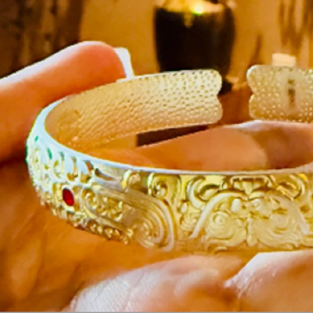 蜂鸟工坊 银器 嵌宝石錾刻兽纹银 茶宠 摆件 WCYP657