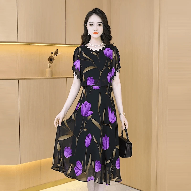 【连衣裙】早秋新款时尚修身显气质洋气收腰显瘦减龄女装宽松连衣裙