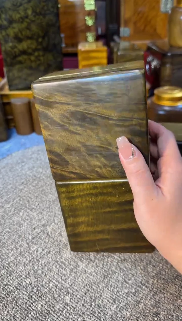 【闪购商品】乌木类成套家具阴沉乌木首饰盒（10*10天地盖）通货