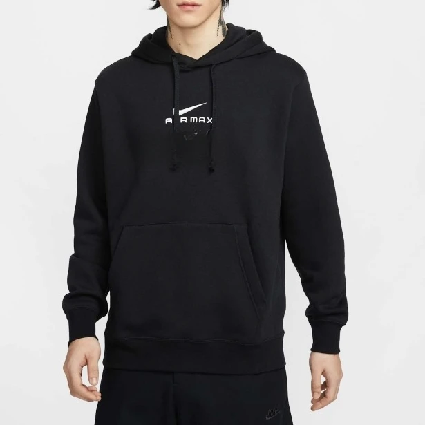 【滔搏联动】Nike/耐克25年春大标涂鸦黑色甩帽套头卫衣HQ2970-010