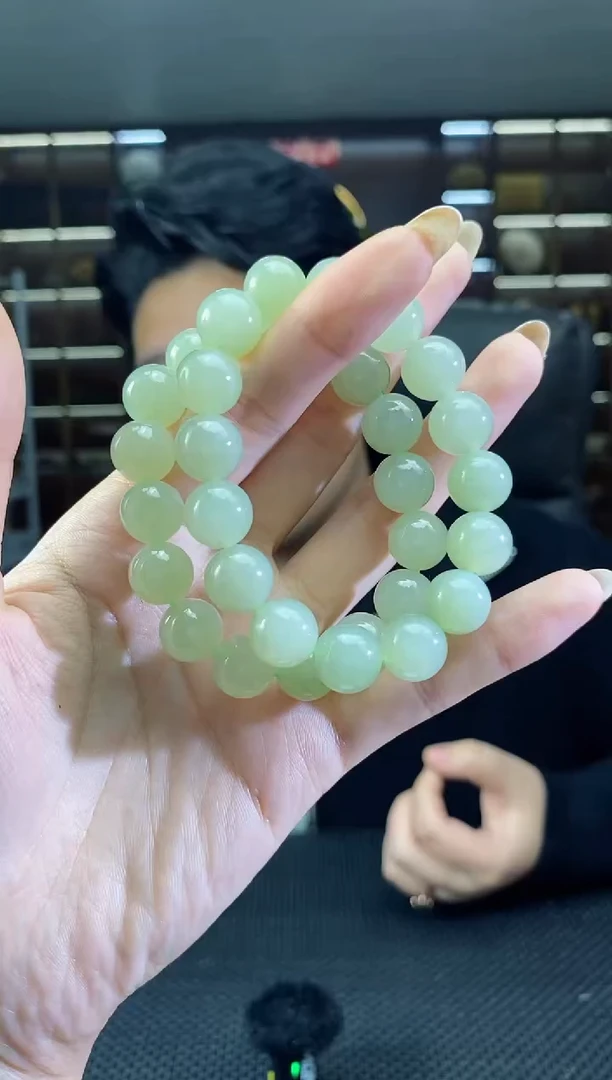 【闪购商品】和田玉手饰未镶嵌卡12圆珠（多样性拍一发一）