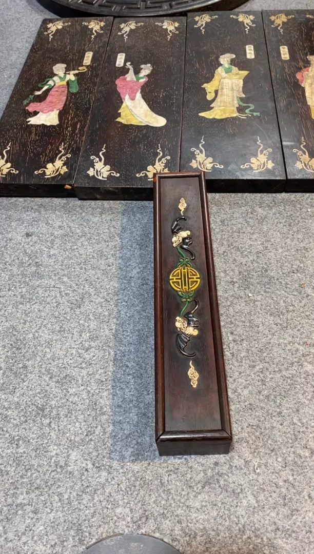 香榧木紫檀拆件雕刻板以直播间实物为准微瑕老物件