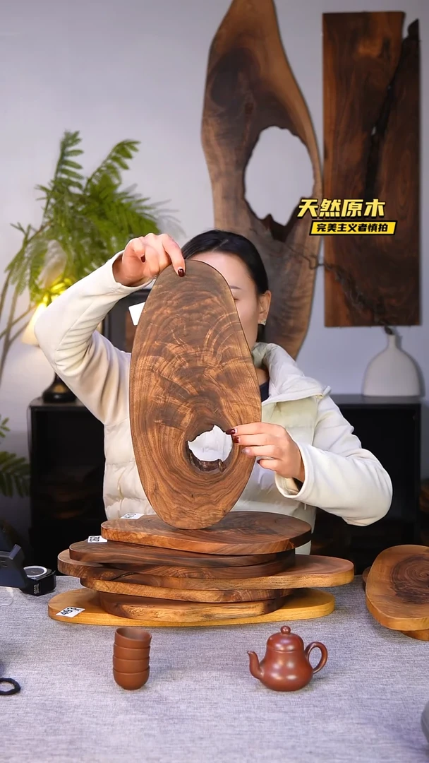 木北美黑胡桃原木.干裂疤结不属于商品质量问题完美主义者慎拍
