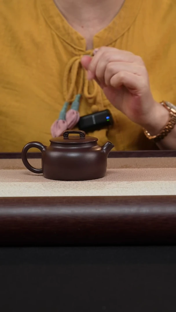 【闪购商品】紫砂茶壶紫朱泥 如意平盖德钟MH-1826