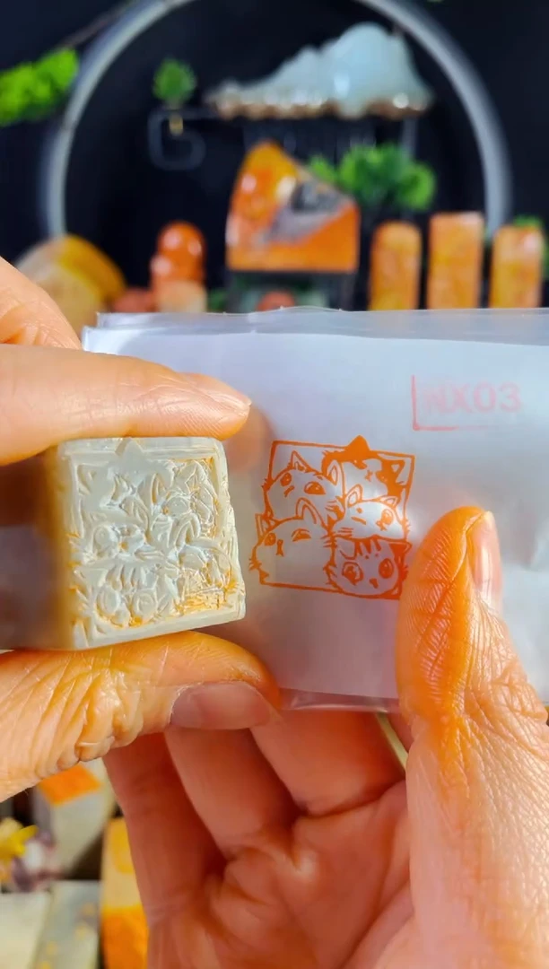 【闪购商品】浙江红石印石手工篆刻《时光与喵》2.5