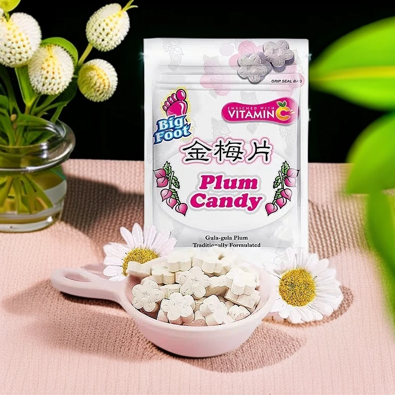 大马碧富金梅片1袋维C含片梅子零食马来西亚进口薄荷糖润喉糖果