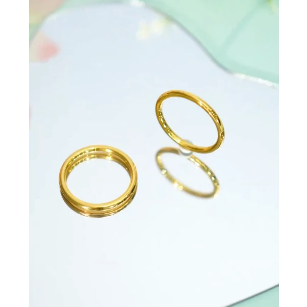 XUPING/旭平首饰 不锈钢戒指 七夕好礼送对象送朋友情侣光面素圈