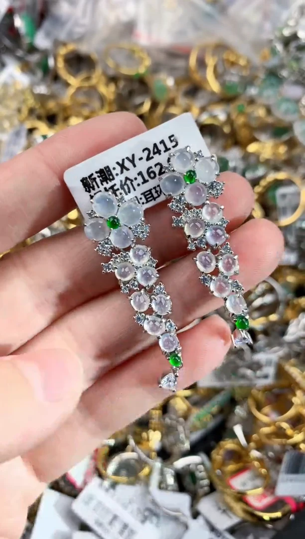 银S925镶嵌戒指翡翠333          3