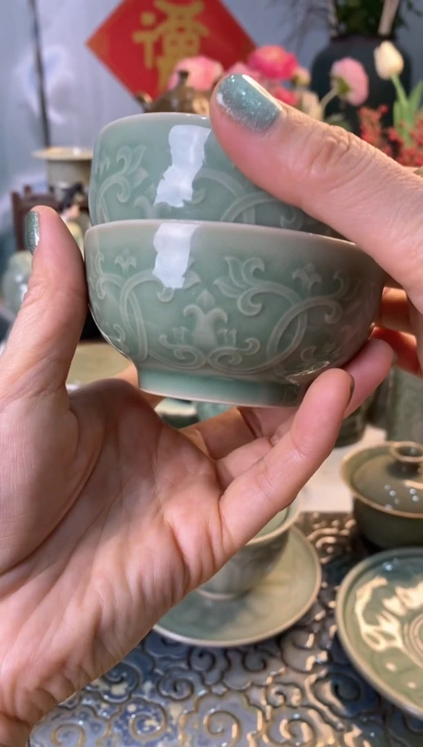 【闪购商品】微瑕TS030宝相花【圆融杯】2只